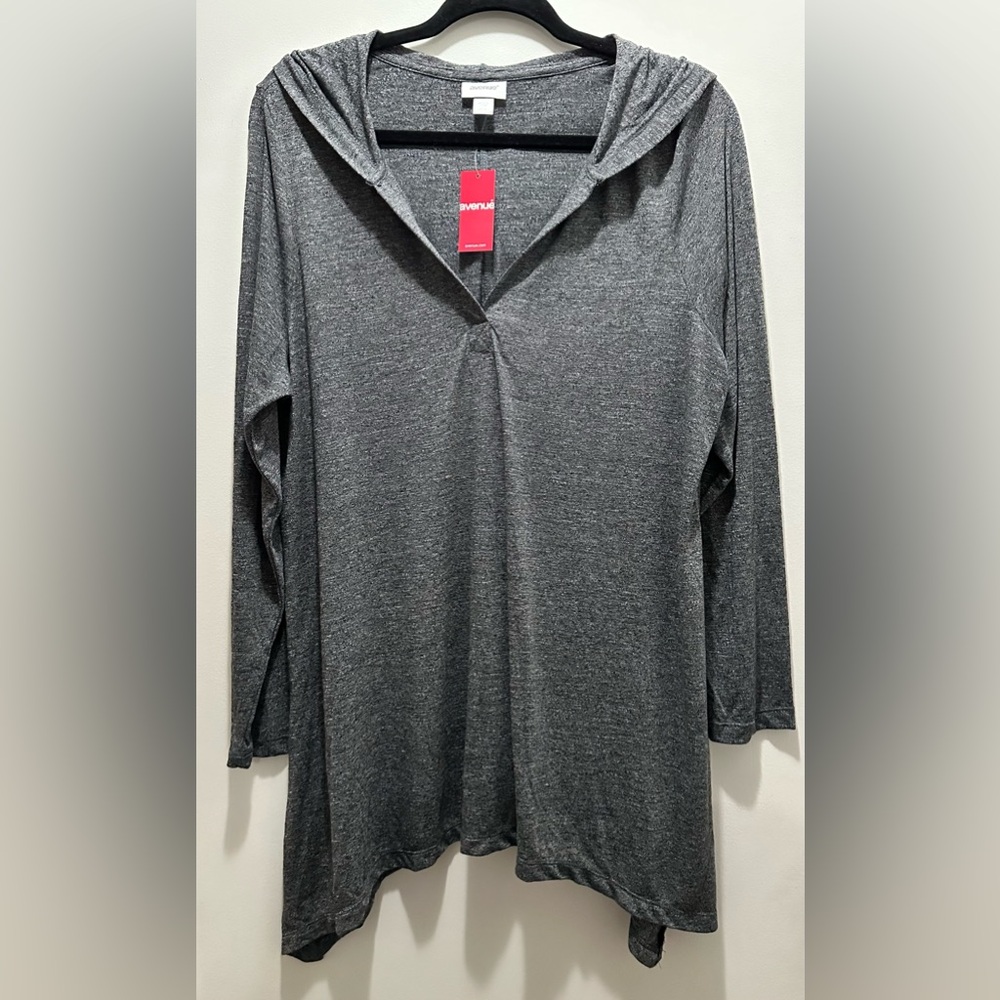 New Women’s Light Weight Sharkbite Hem Hoodie Tunic 14/16